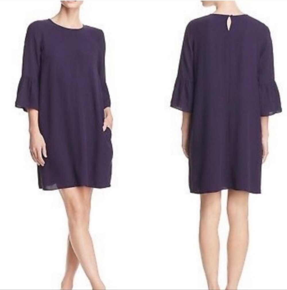 Eileen Fisher Purple Silk Dress